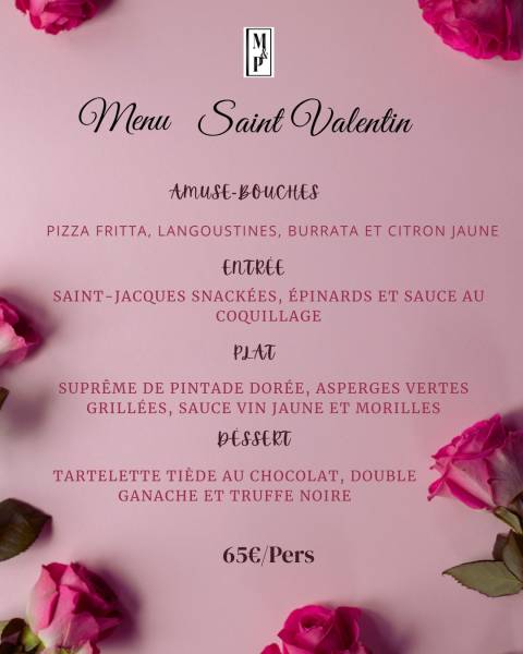 Menu spécial Saint-Valentin